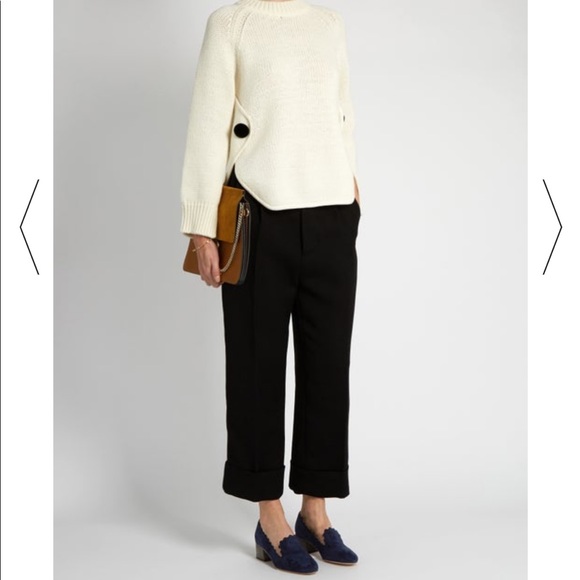 Chloe Shoes - Chloe Lauren Scalloped Block Heel Loafers 39